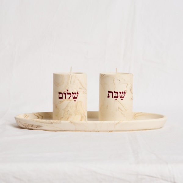 פמוטים לשבת מבטון מעוצב